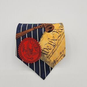 Men's Necktie Novelty by Addiction, We The People Tie, Silk 58.5 By 4 Vintage